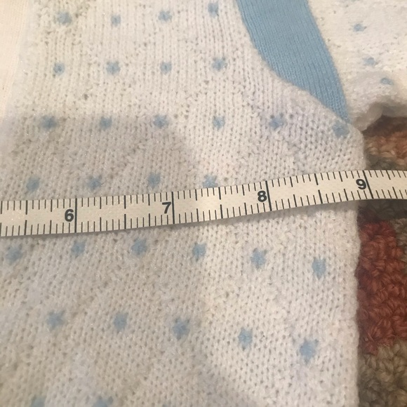 NWOT ADORABLE KNIT BLUE AND WHITE SWEATER AND HAT NWOT - Picture 3 of 9